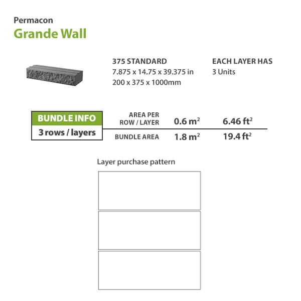 Permacon Grande Wall 375